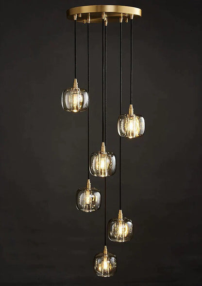 Morylighting Grand Cascade Glass Orb Chandelier - Background Shot