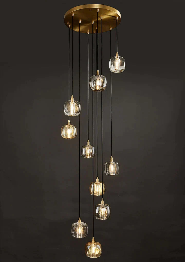 Morylighting Grand Cascade Glass Orb Chandelier - Background Shot