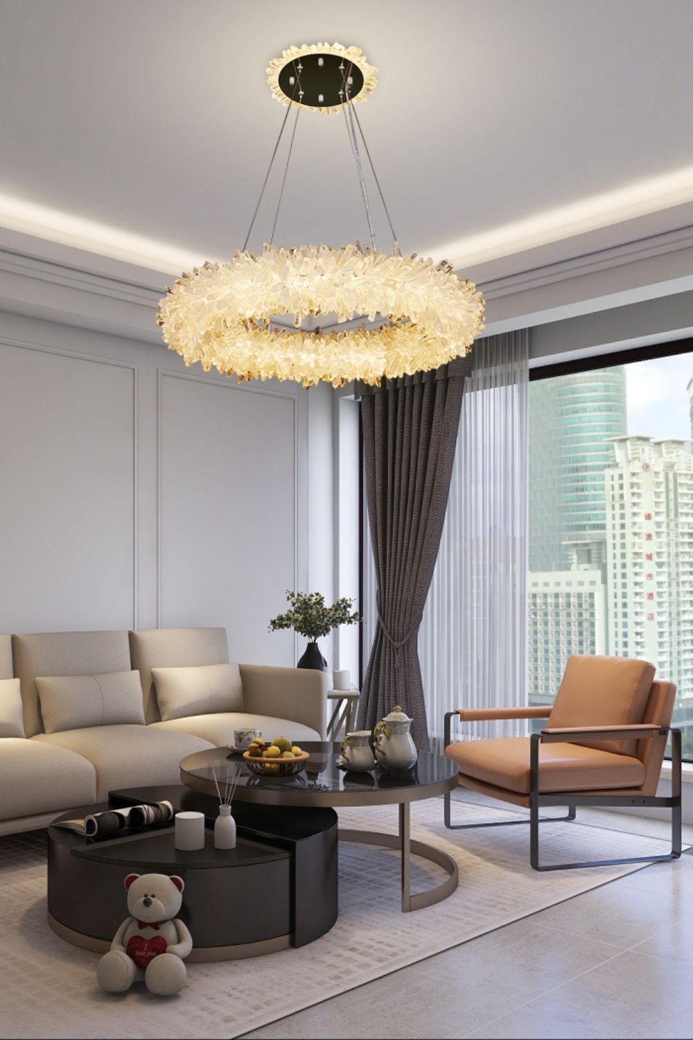 Quartz Crystal Chandelier - morylighting