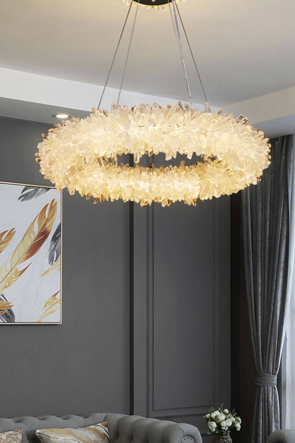 Quartz Crystal Chandelier - morylighting