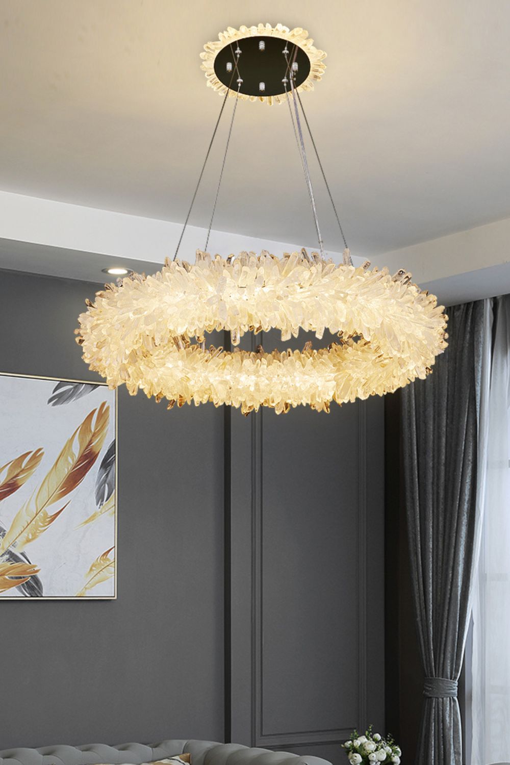 Quartz Crystal Chandelier - morylighting
