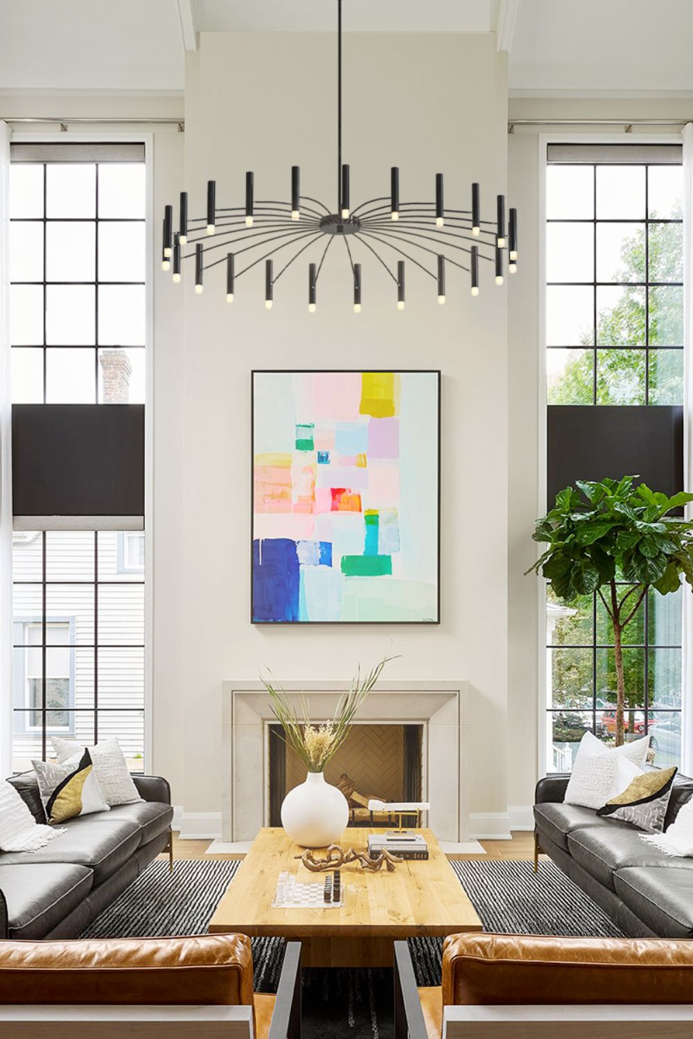 Radial Modern Chandelier - view 3 | morylighting