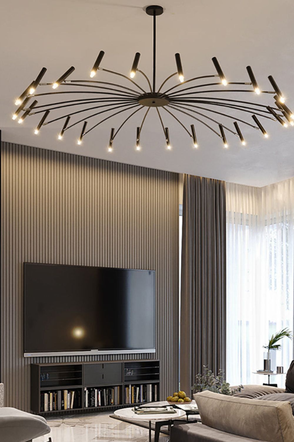 Radial Modern Chandelier - view 12 | morylighting