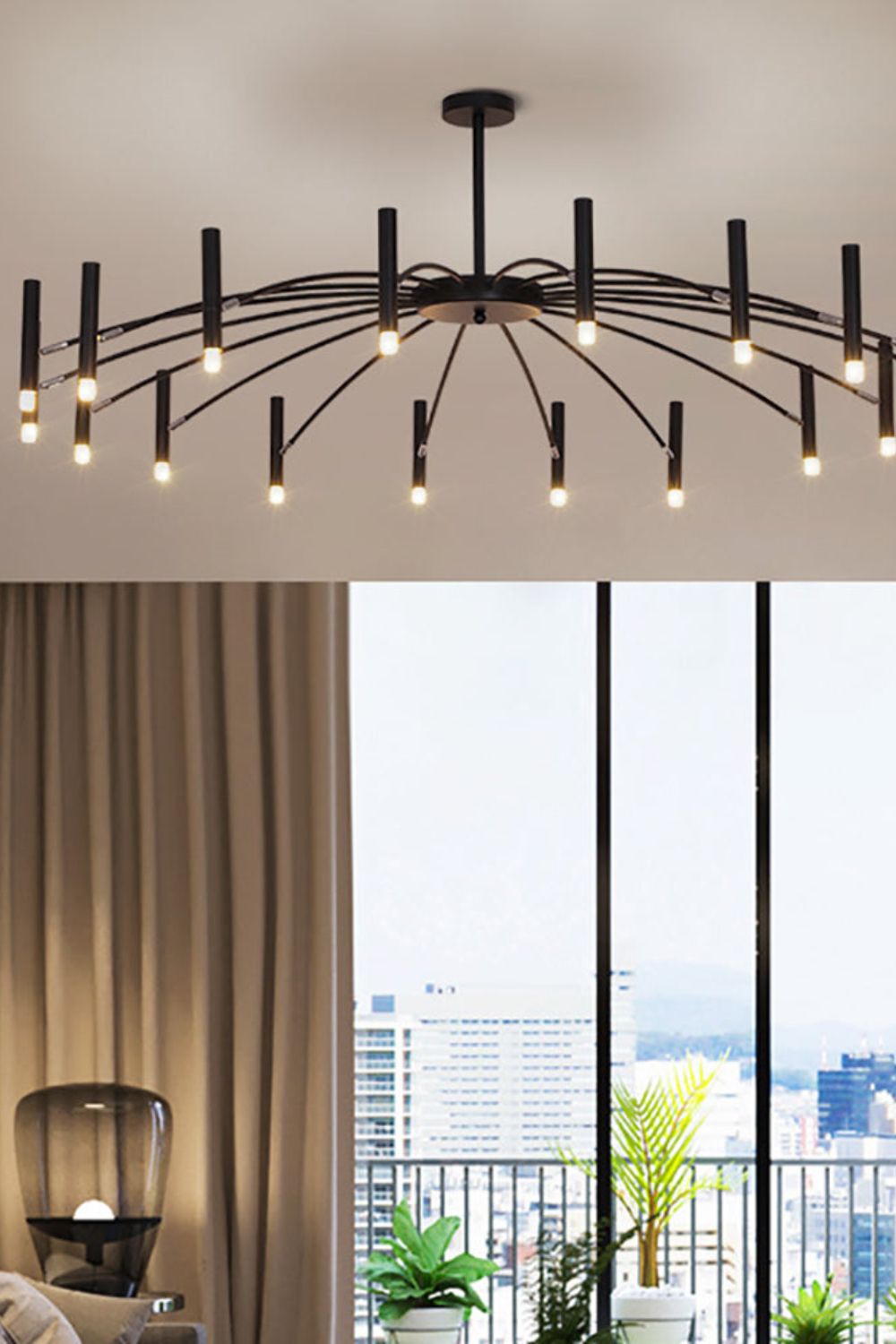 Radial Modern Chandelier - view 15 | morylighting