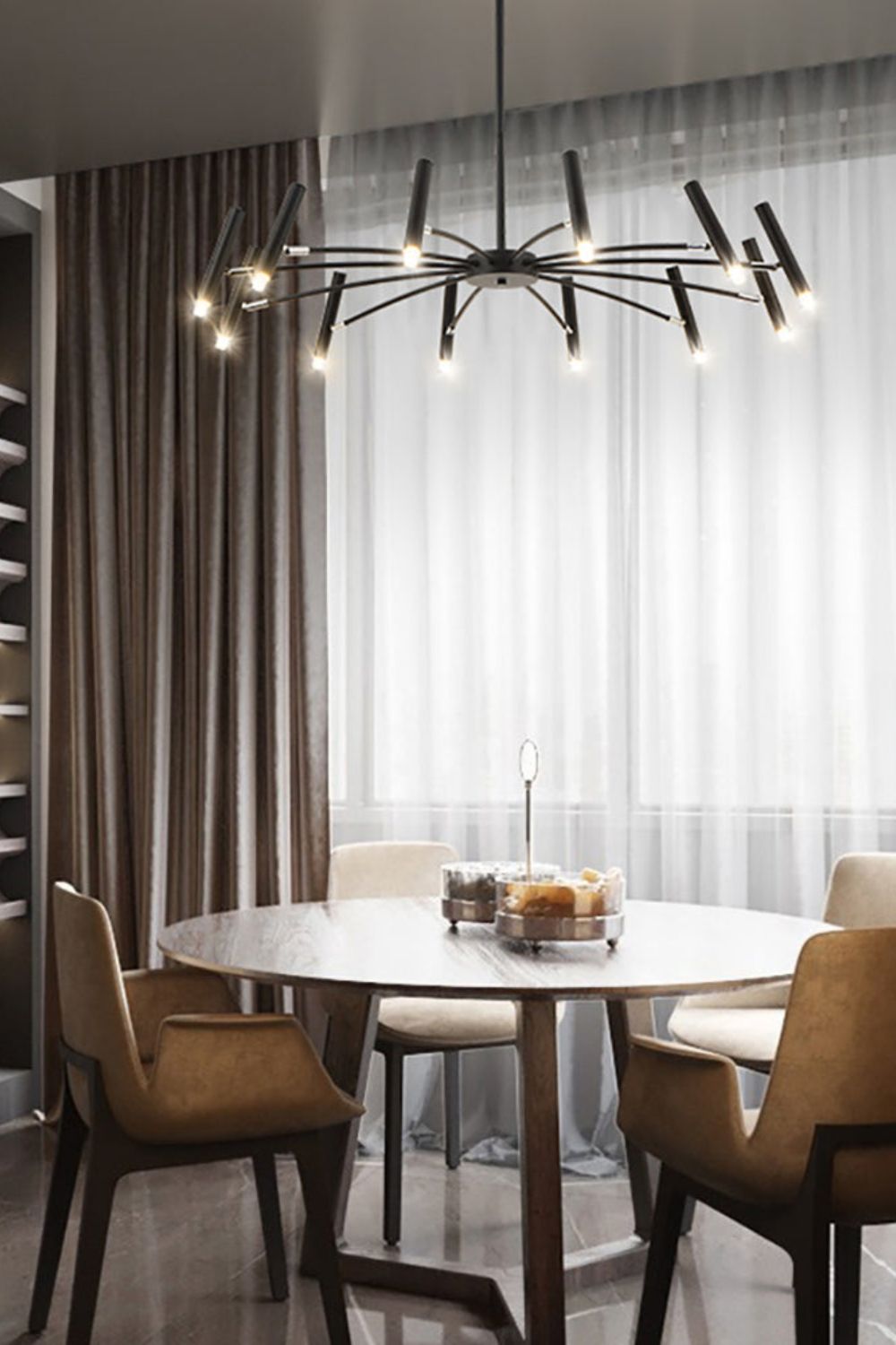 Radial Modern Chandelier - view 17 | morylighting