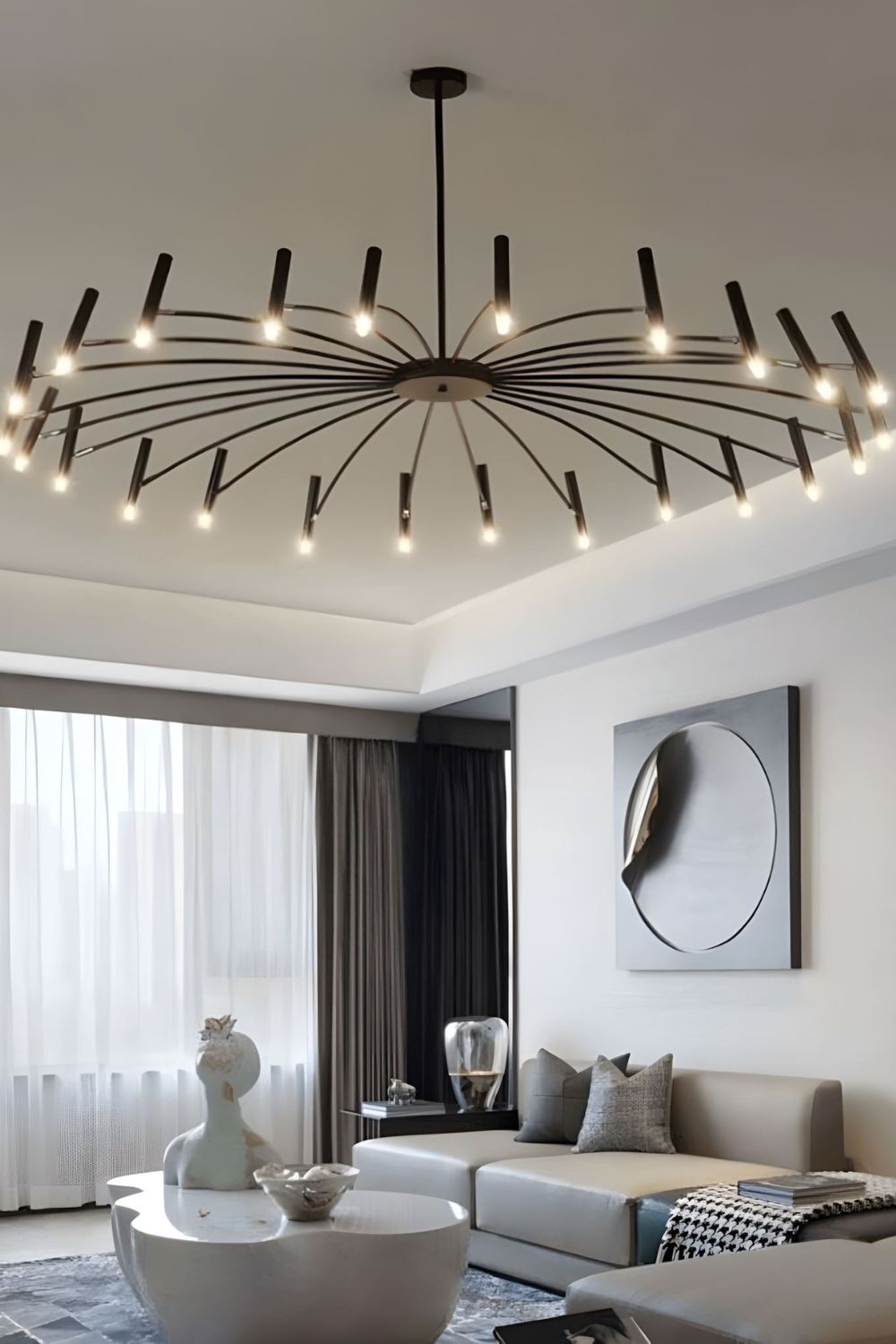 Radial Modern Chandelier - view 25 | morylighting