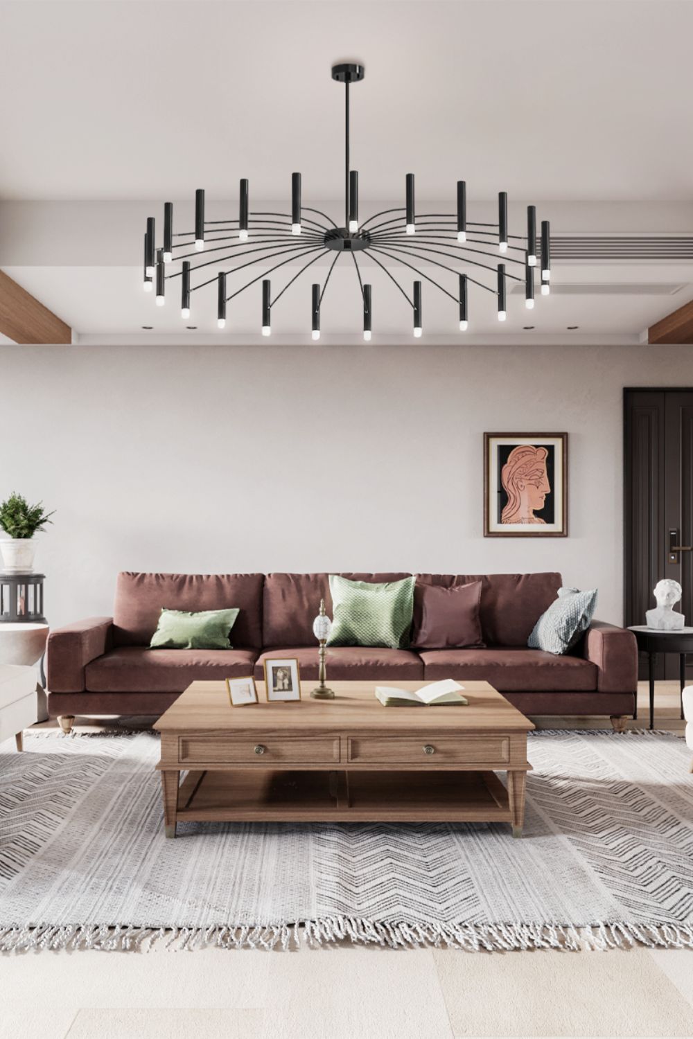 Radial Modern Chandelier - view 2 | morylighting
