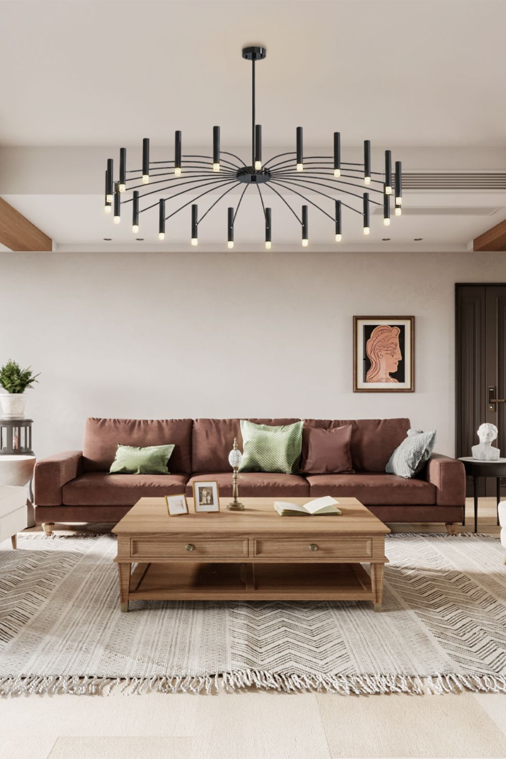 Radial Modern Chandelier - view 26 | morylighting