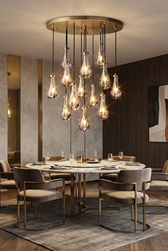 Raindrop Linear Chandelier - view 3 | morylighting