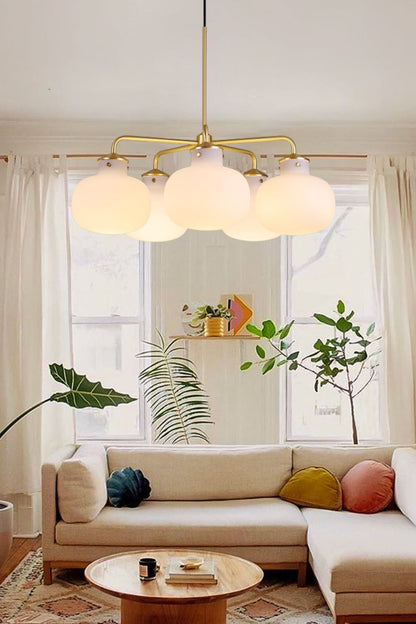 Raito Glass Globe Pendant Chandelier - view 3 | morylighting