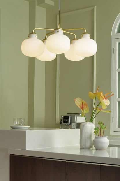 Raito Glass Globe Pendant Chandelier - view 6 | morylighting