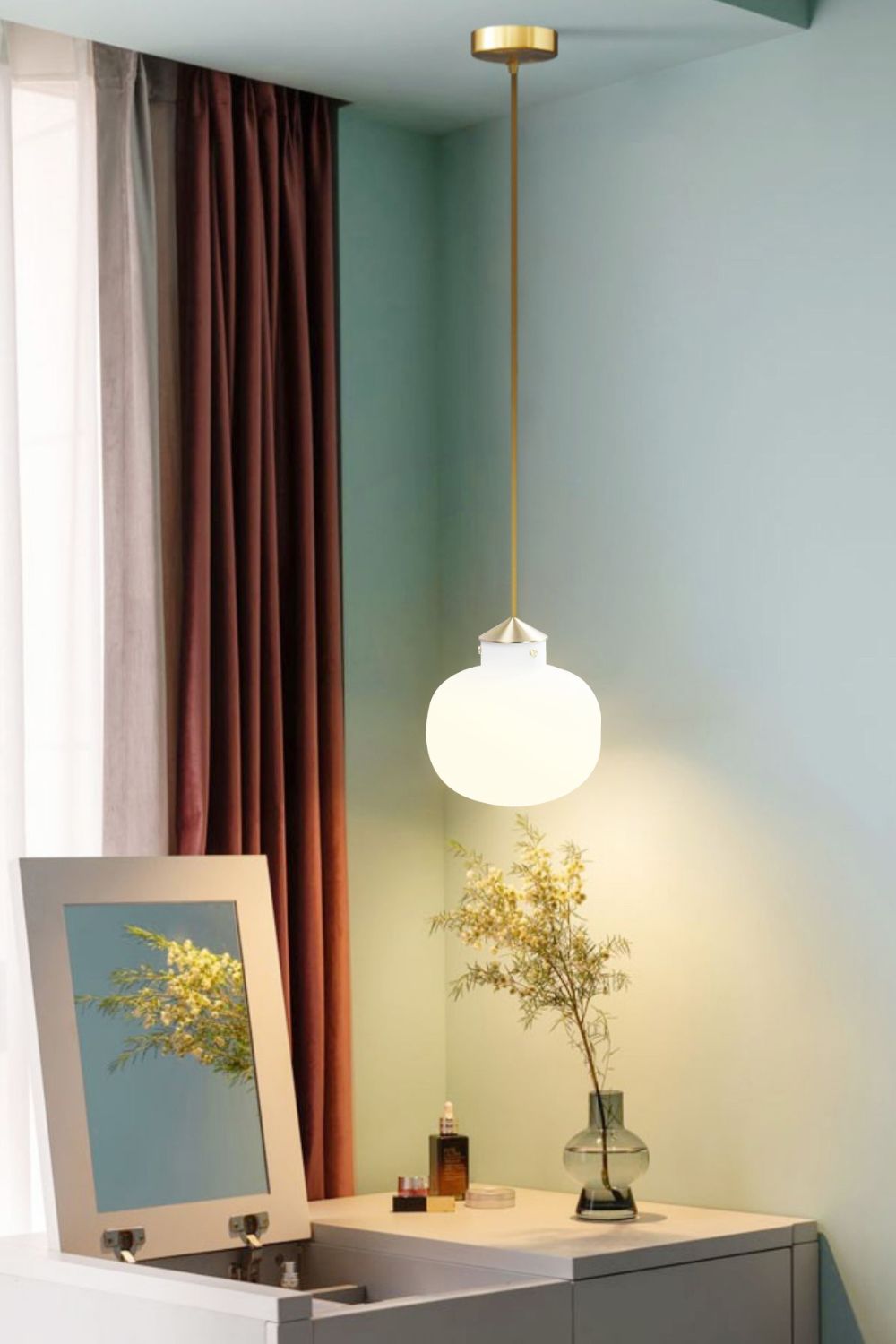 Raito Glass Globe Pendant Light - view 4 | morylighting