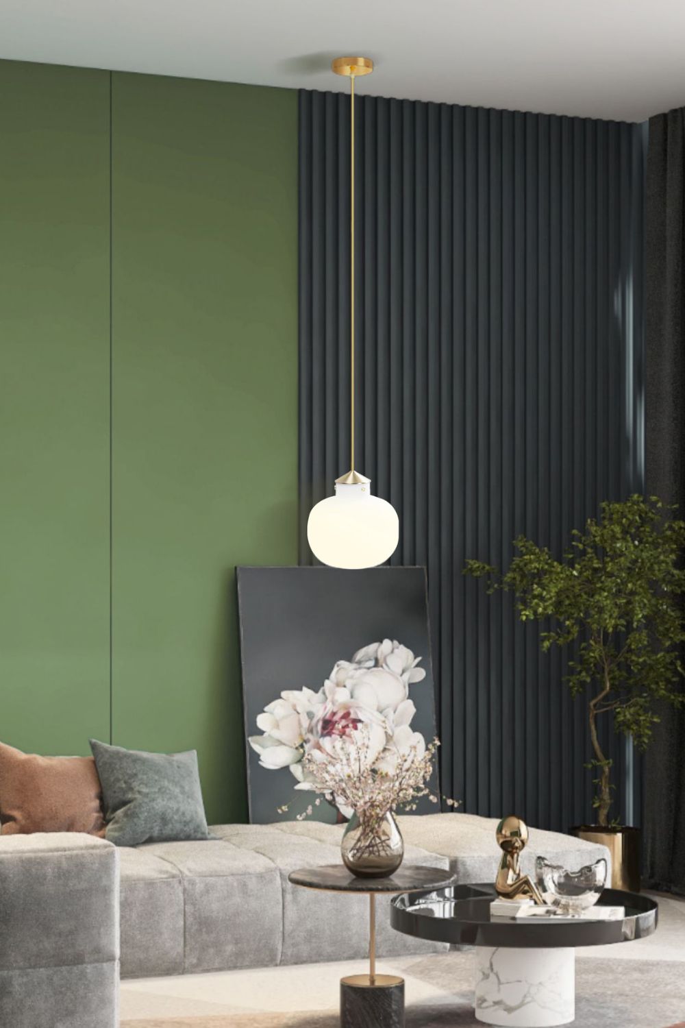 Raito Glass Globe Pendant Light - view 9 | morylighting