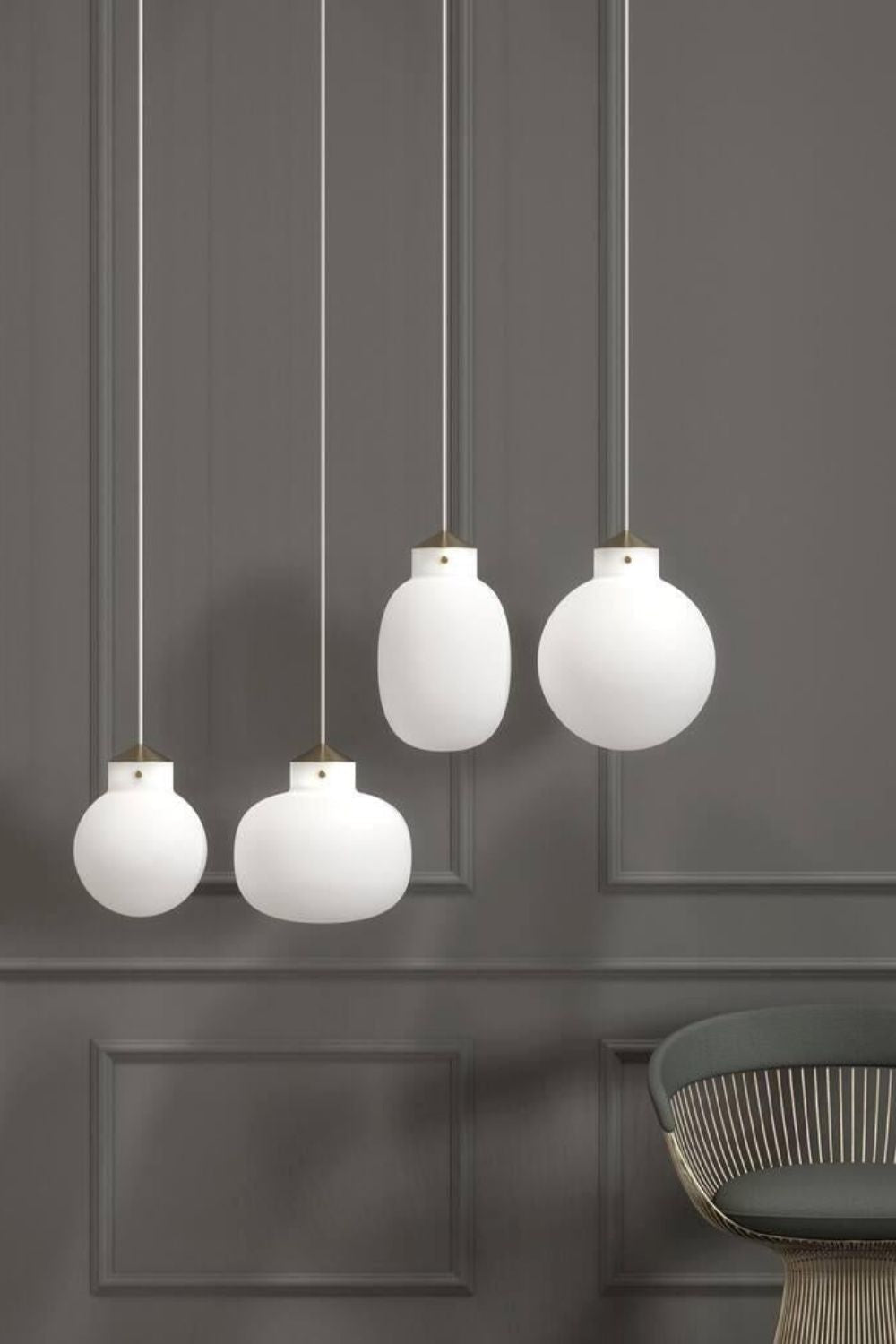 Raito Glass Globe Pendant Light - view 6 | morylighting