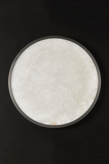 Raleigh Round Alabaster Ceiling Light