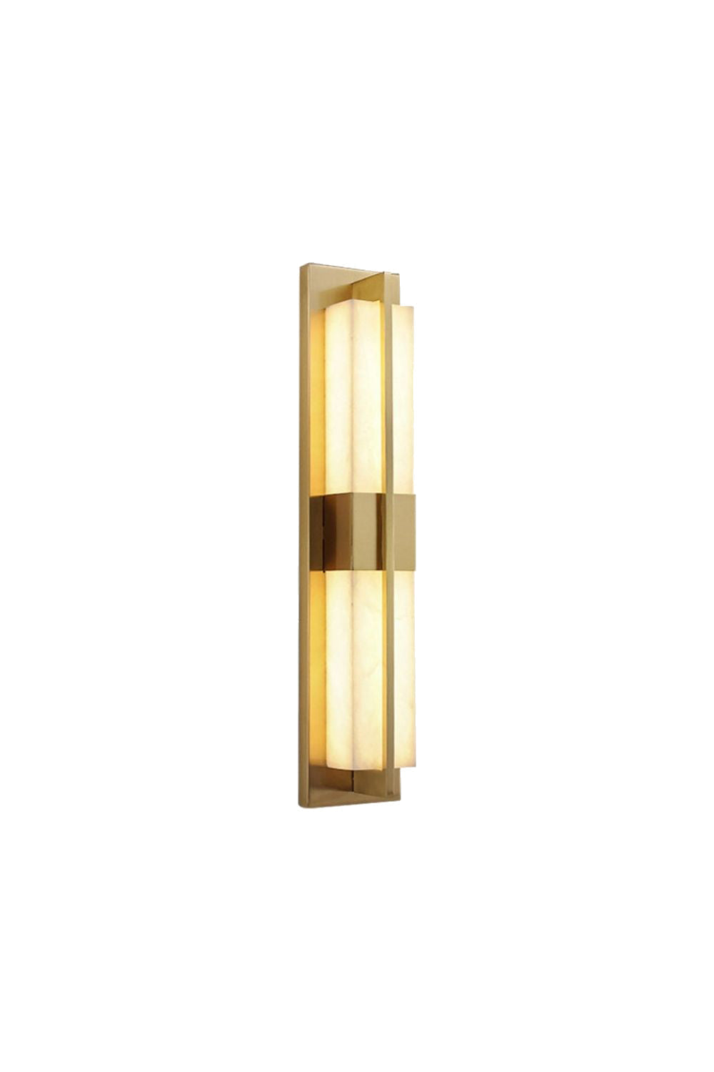 Rectangular Alabaster Brass Wall Lamp | morylighting