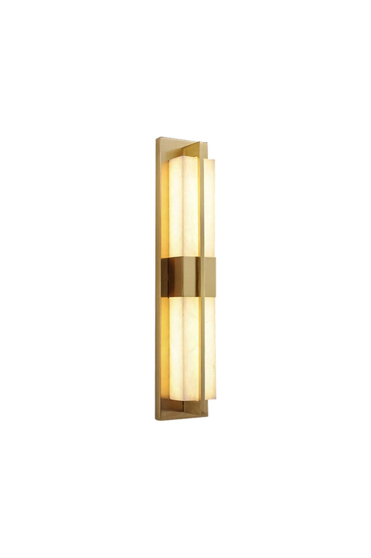 Rectangular Alabaster Brass Wall Lamp | morylighting
