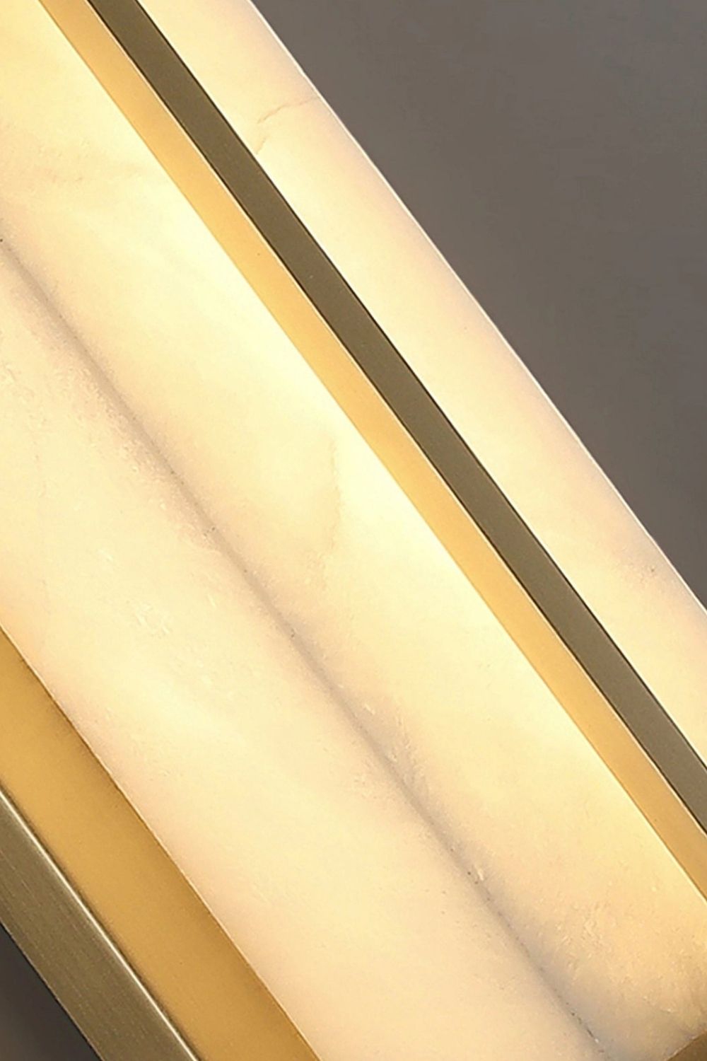 Rectangular Alabaster Brass Wall Lamp - view 25 | morylighting