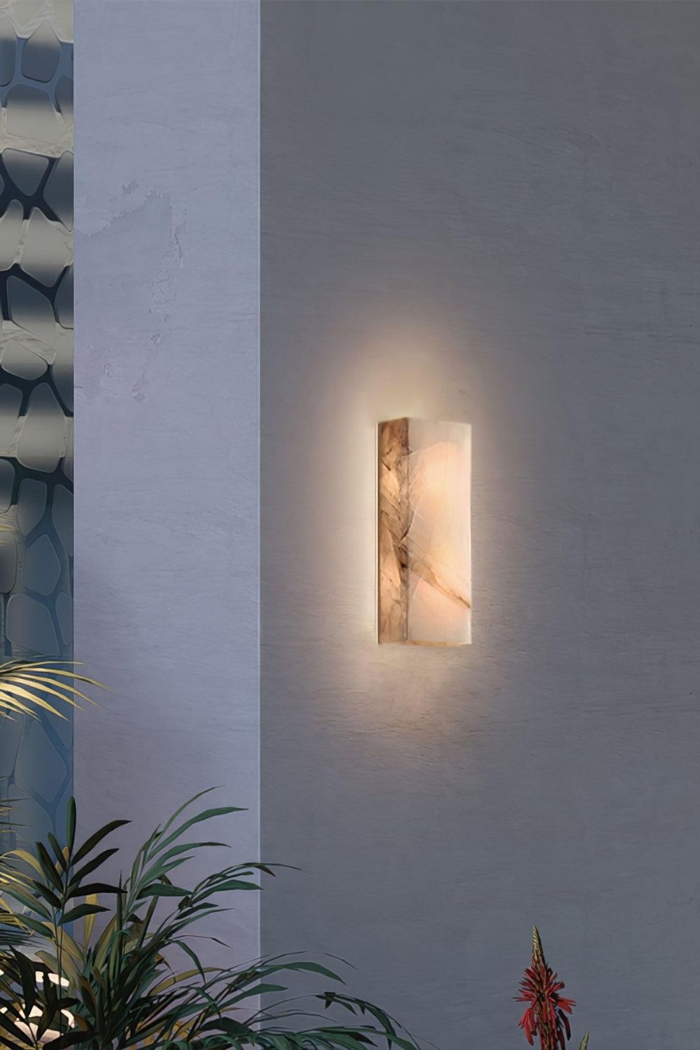 Rectangular Alabaster Wall Sconce - view 8 | morylighting