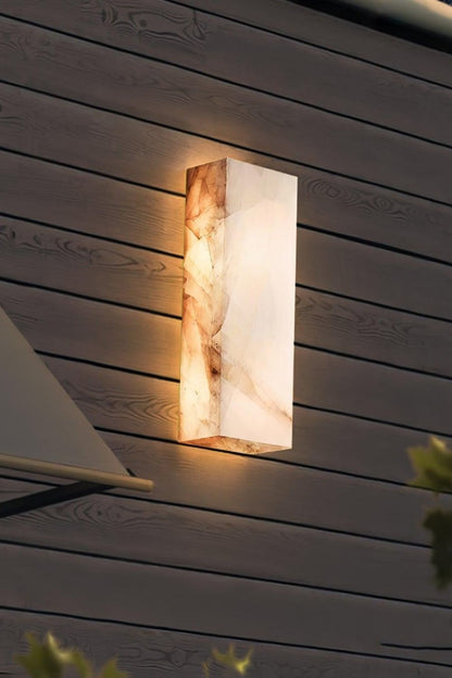 Rectangular Alabaster Wall Sconce - view 10 | morylighting