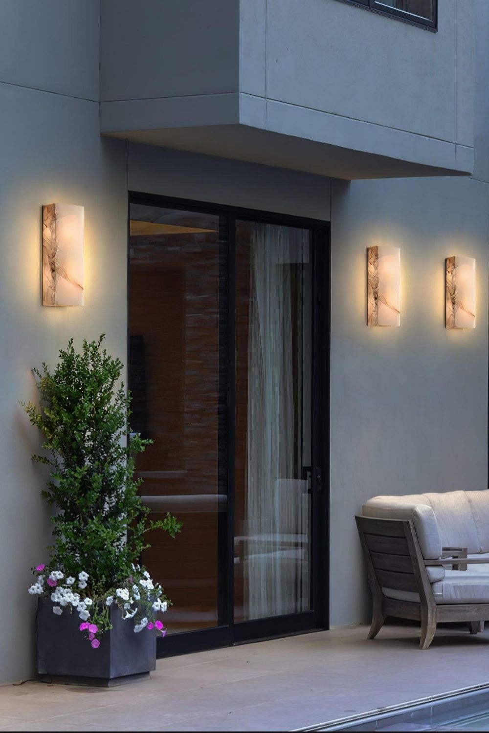 Rectangular Alabaster Wall Sconce - view 11 | morylighting
