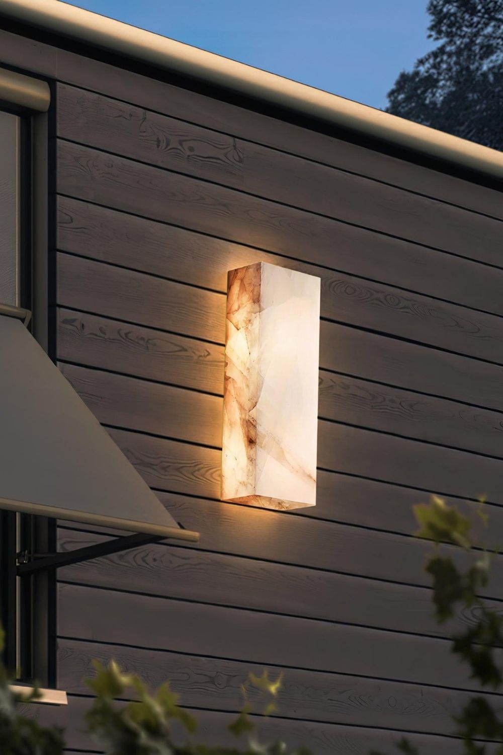 Rectangular Alabaster Wall Sconce - view 2 | morylighting