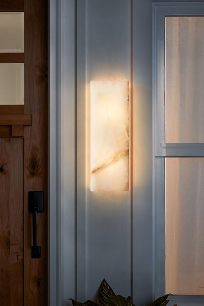 Rectangular Alabaster Wall Sconce - view 3 | morylighting