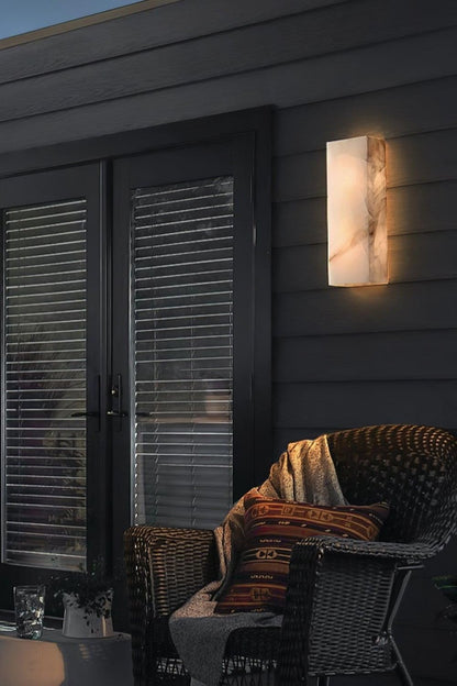Rectangular Alabaster Wall Sconce - view 4 | morylighting