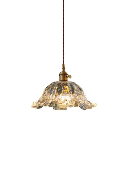 Retro Floral Glass Pendant Lamp | morylighting