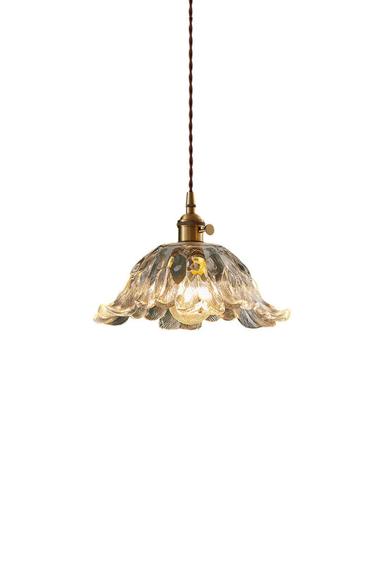 Retro Floral Glass Pendant Lamp | morylighting