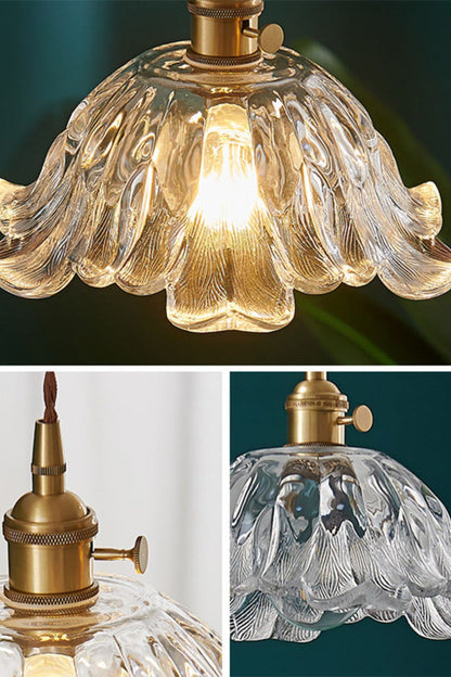 Retro Floral Glass Pendant Lamp - view 7 | morylighting