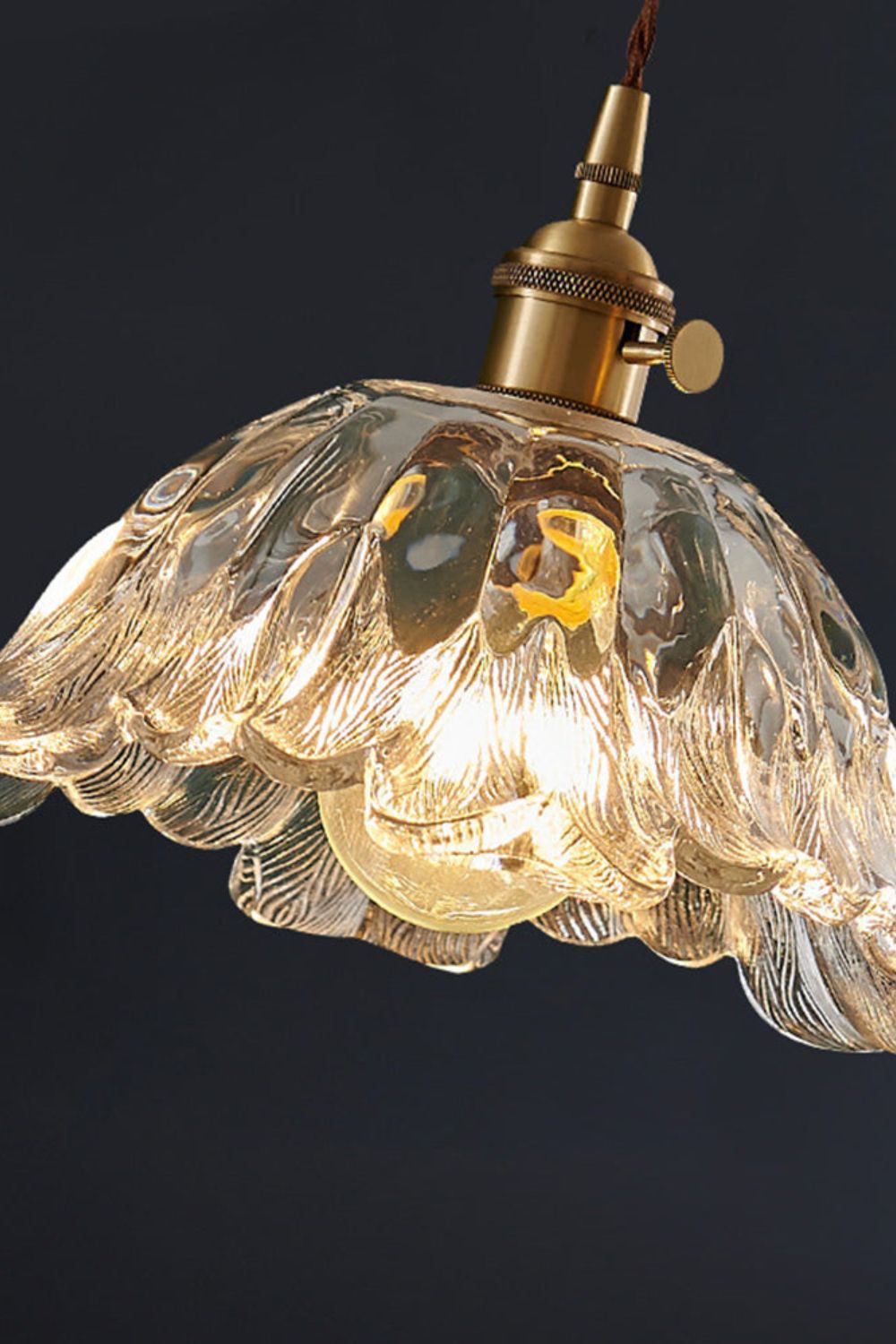 Retro Floral Glass Pendant Lamp - view 6 | morylighting