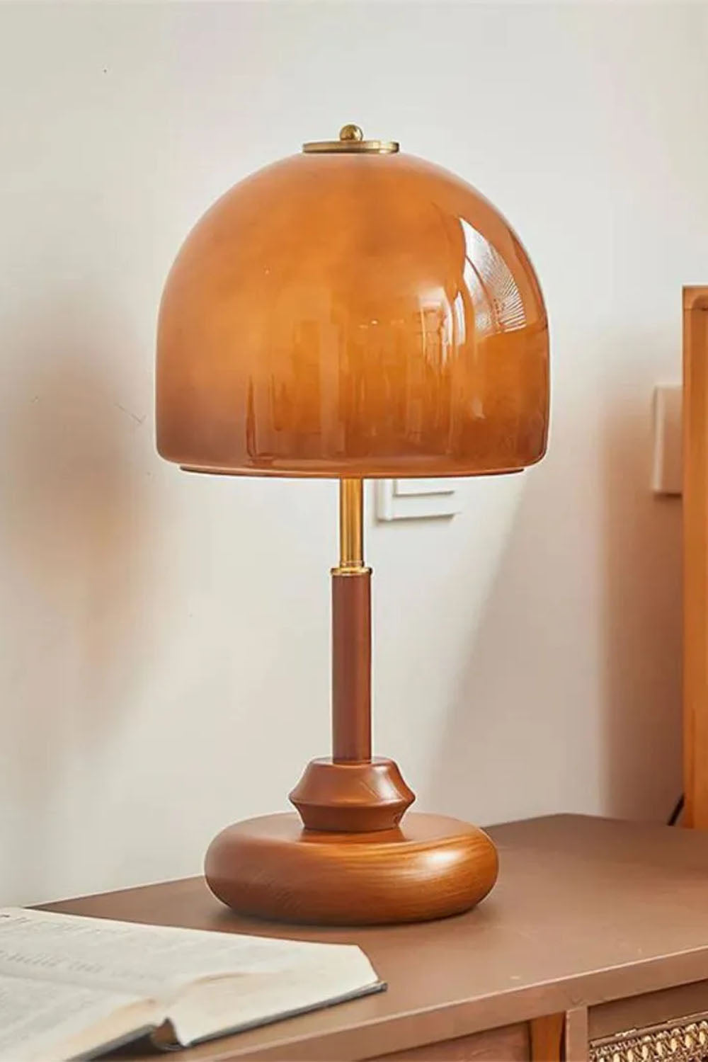 Vintage Glass Mushroom Table Lamp - view 9 | morylighting