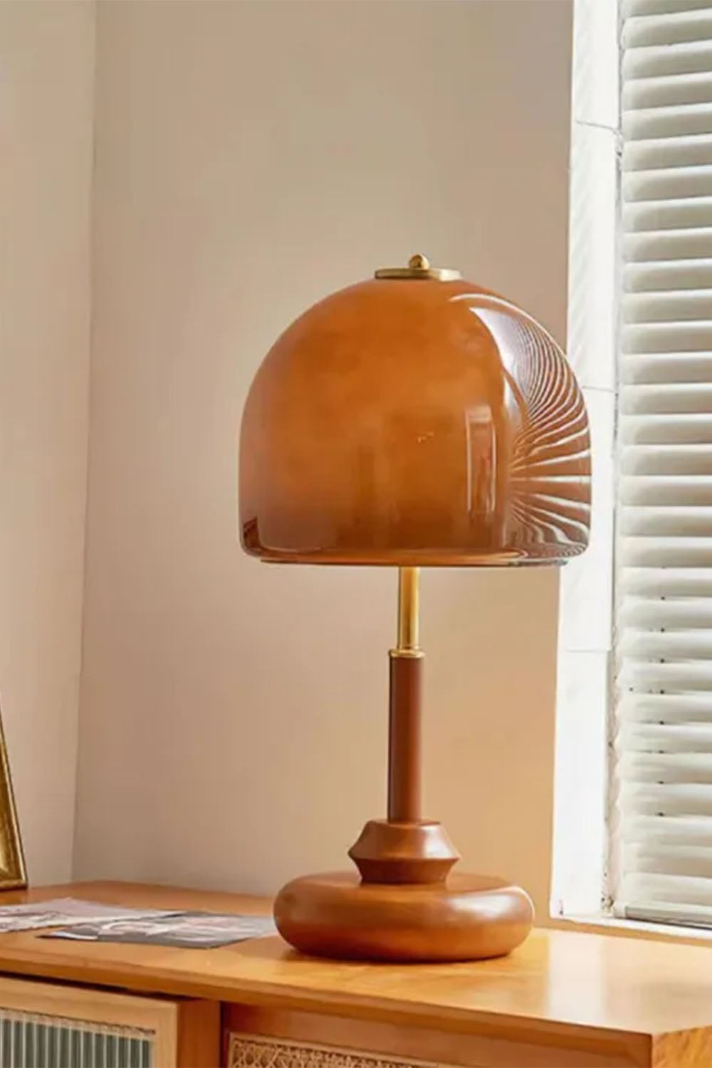 Vintage Glass Mushroom Table Lamp - view 10 | morylighting