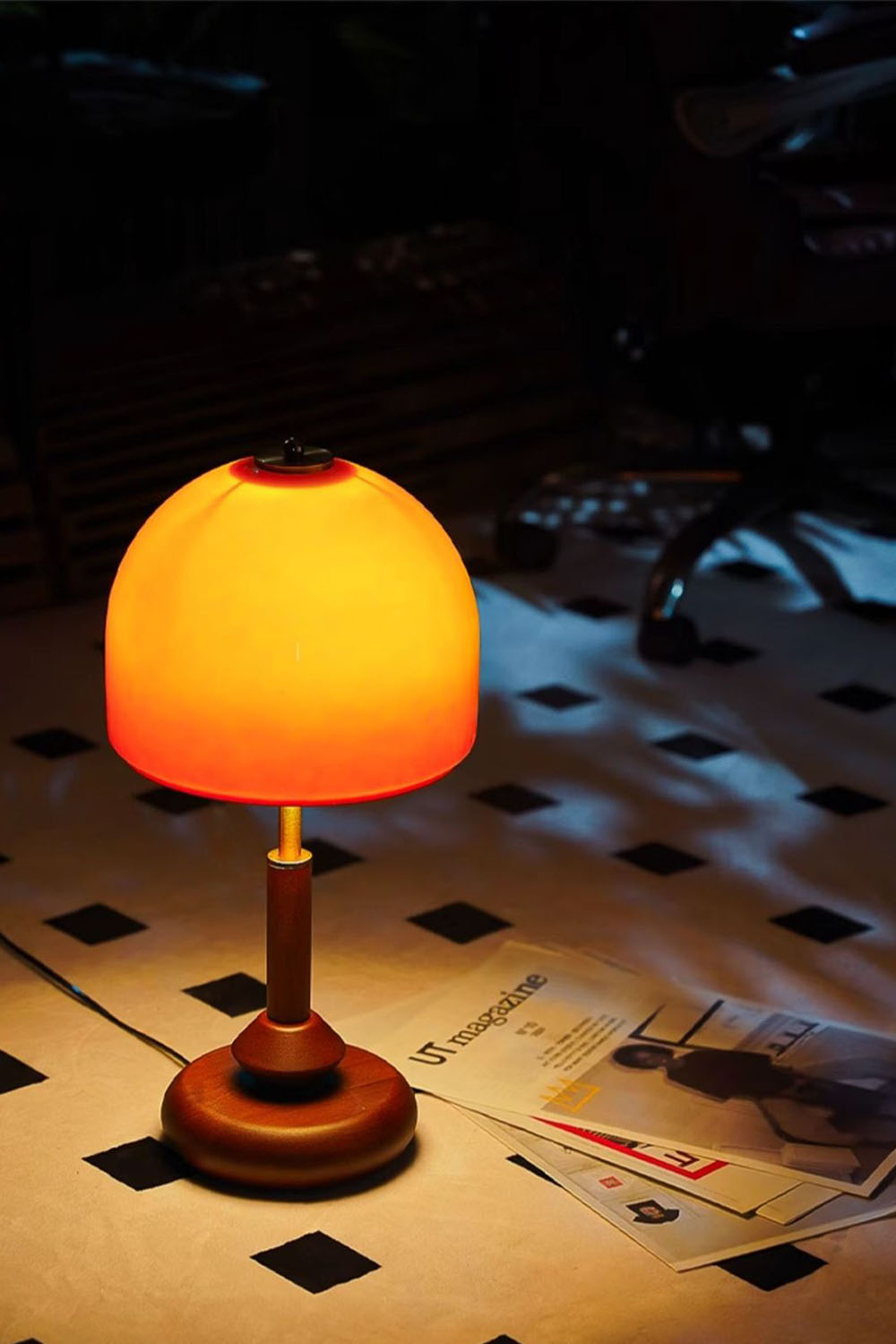 Vintage Glass Mushroom Table Lamp - view 6 | morylighting