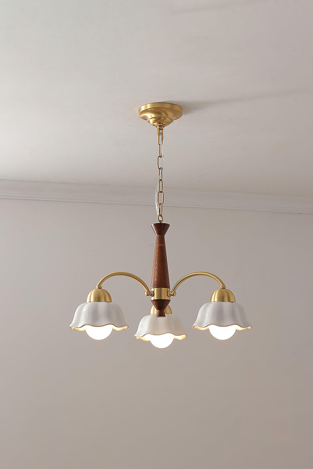 Retro Tulip Brass Chandelier - view 11 | morylighting