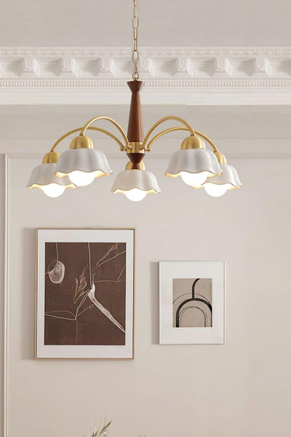 Retro Tulip Brass Chandelier - view 6 | morylighting