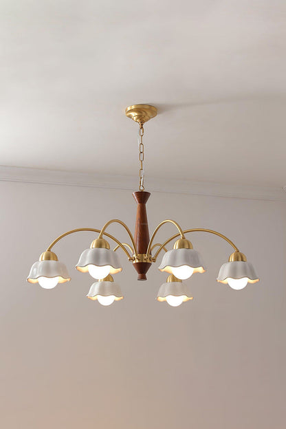 Retro Tulip Brass Chandelier - view 12 | morylighting