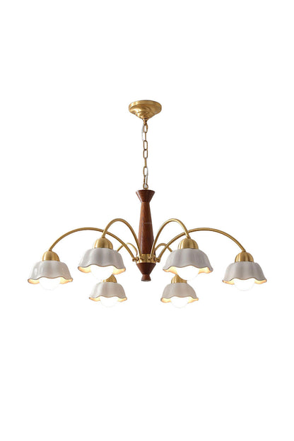 Retro Tulip Brass Chandelier | morylighting