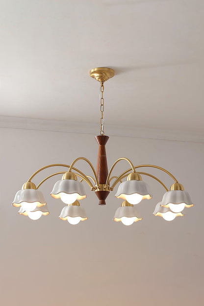 Retro Tulip Brass Chandelier - view 10 | morylighting