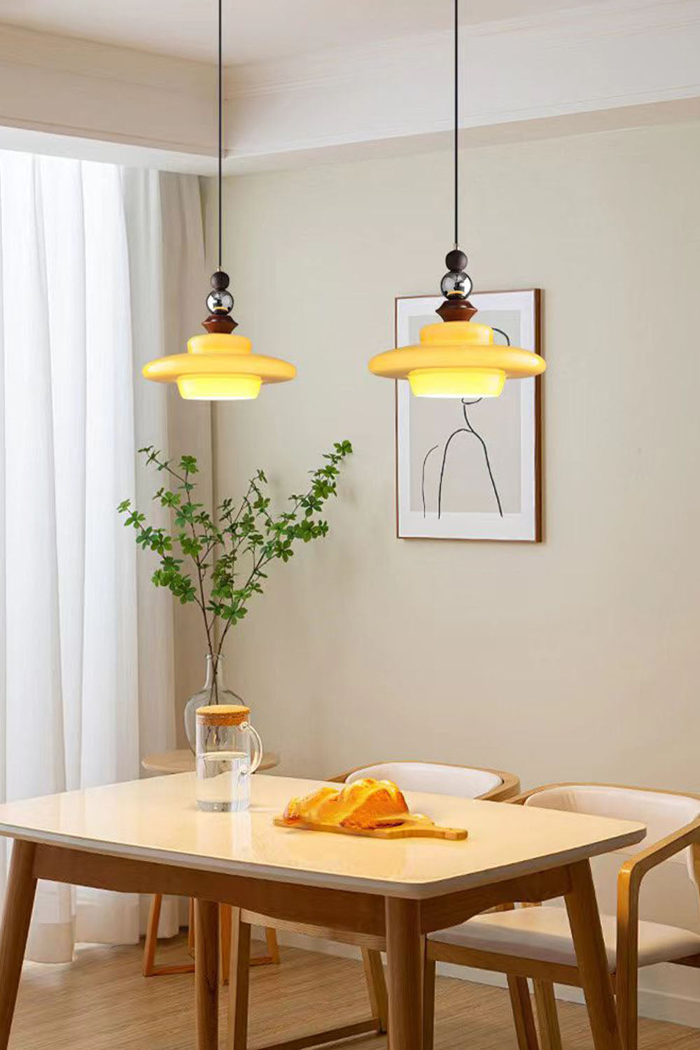 Retro UFO Glass Pendant Lamp - view 24 | morylighting