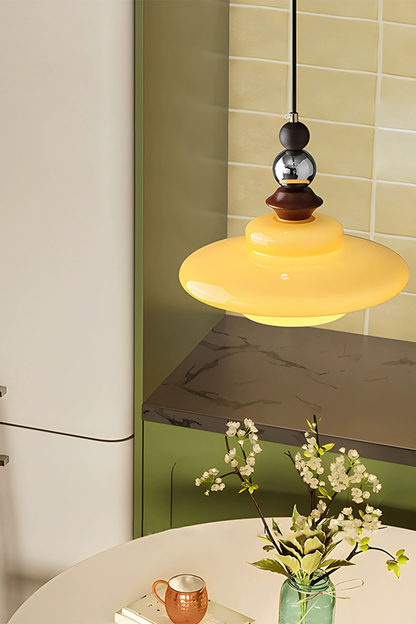 Retro UFO Glass Pendant Lamp - view 9 | morylighting