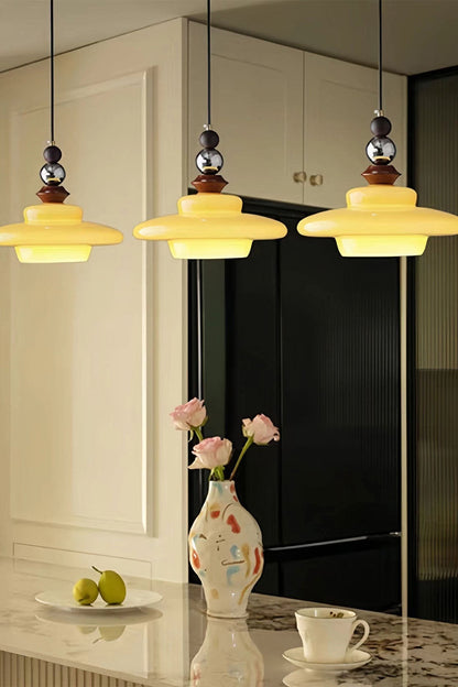 Retro UFO Glass Pendant Lamp - view 11 | morylighting