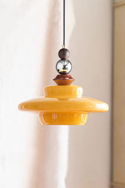 Retro UFO Glass Pendant Lamp - view 13 | morylighting