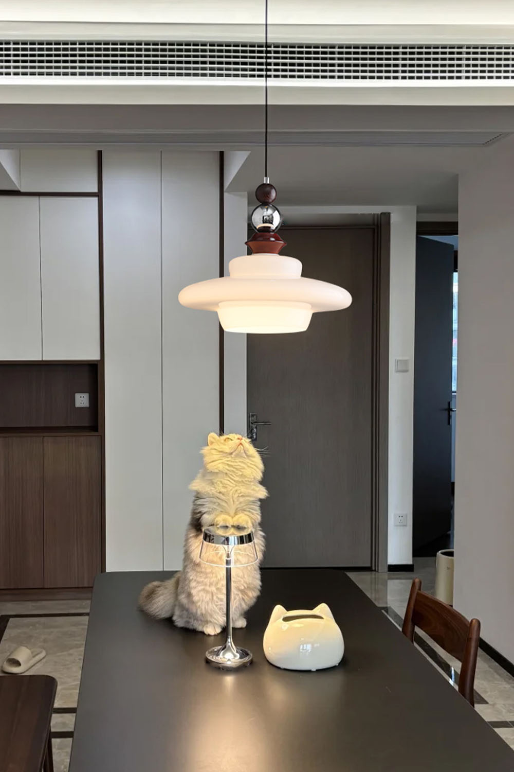 Retro UFO Glass Pendant Lamp - view 6 | morylighting