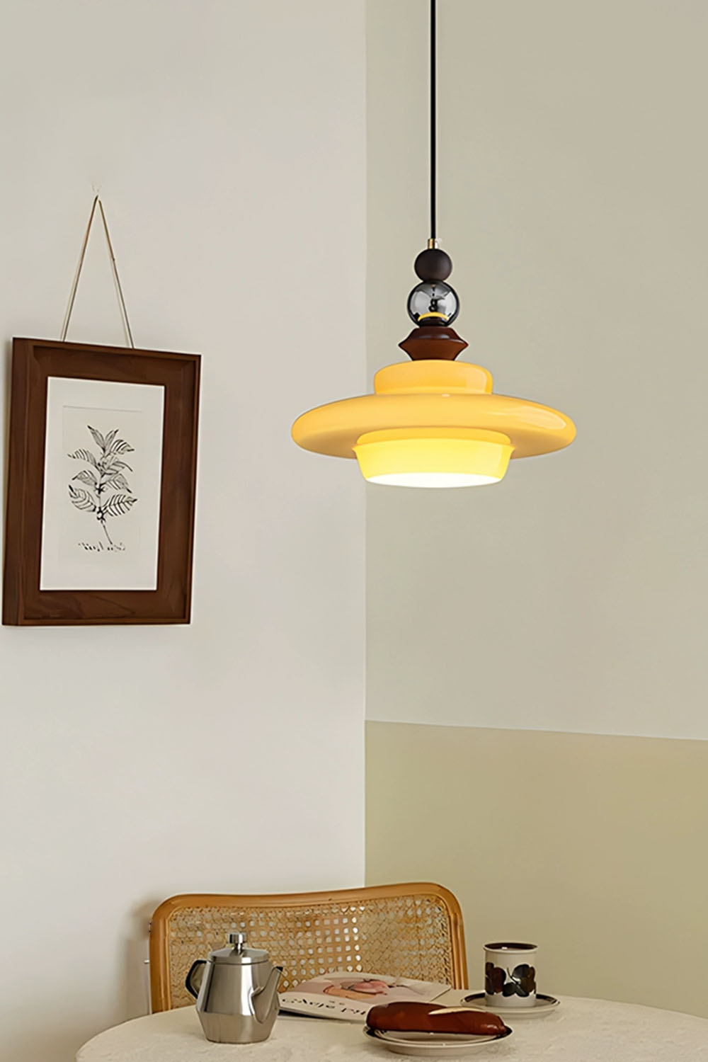 Retro UFO Glass Pendant Lamp - view 16 | morylighting