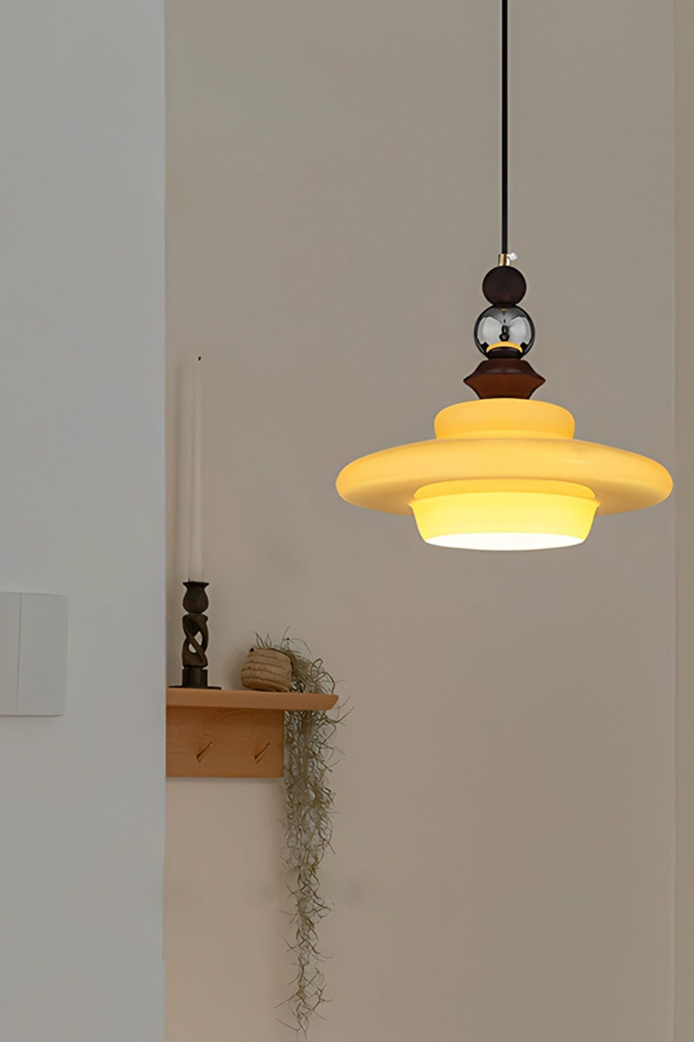 Retro UFO Glass Pendant Lamp - view 18 | morylighting
