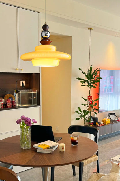 Retro UFO Glass Pendant Lamp - view 7 | morylighting