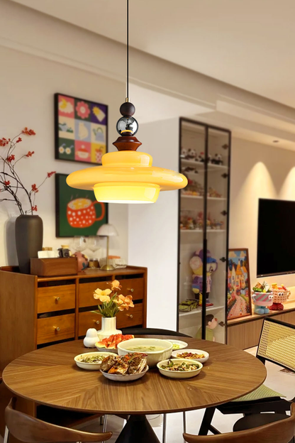 Retro UFO Glass Pendant Lamp - view 2 | morylighting