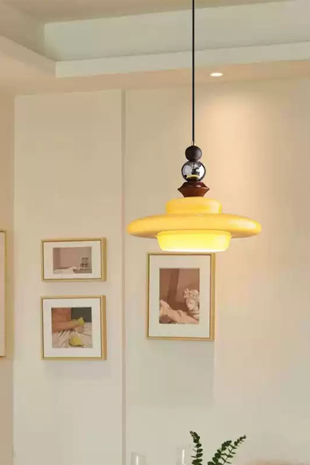Retro UFO Glass Pendant Lamp - view 8 | morylighting